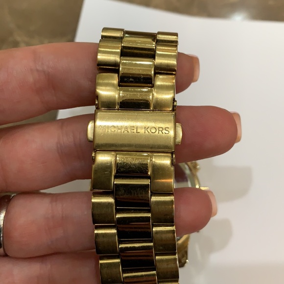 Michael Kors Gold plated chronograph quartz watch - Picture 3 of 5